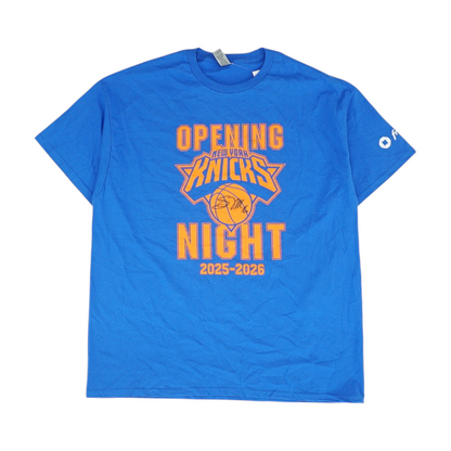 Autographed Blue New York Knicks Solid T-Shirt