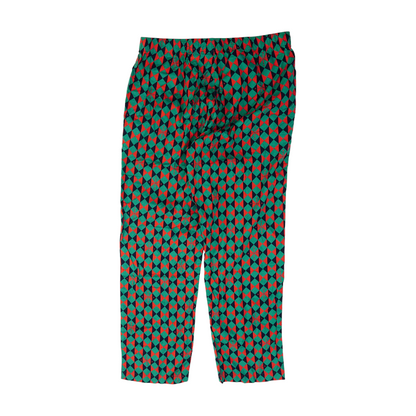 Green Geometric Pajama Bottom