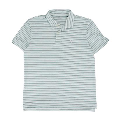 White Striped Short Sleeve Polo
