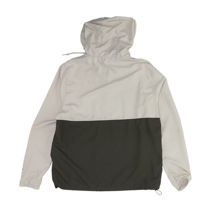 Gray Color Block Hoodie Pullover