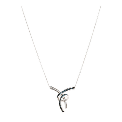 Sterling Silver Diamond Pendant Necklace