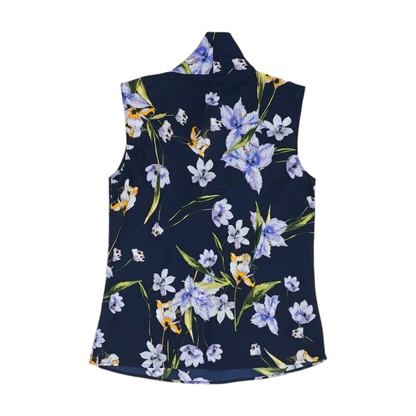 Navy Petite Floral Blouse
