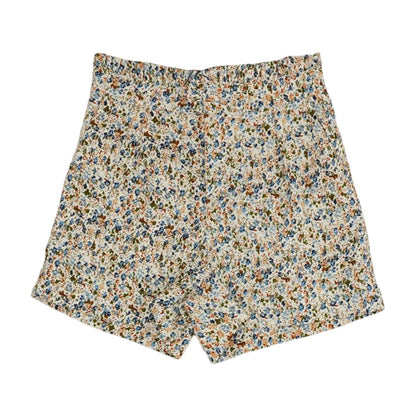 White Floral Shorts