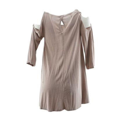 Mauve Solid Midi Dress