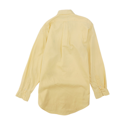 Yellow Solid Long Sleeve Button Down