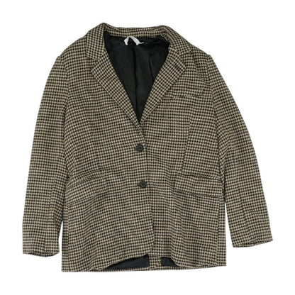 Brown Herringbone Blazer