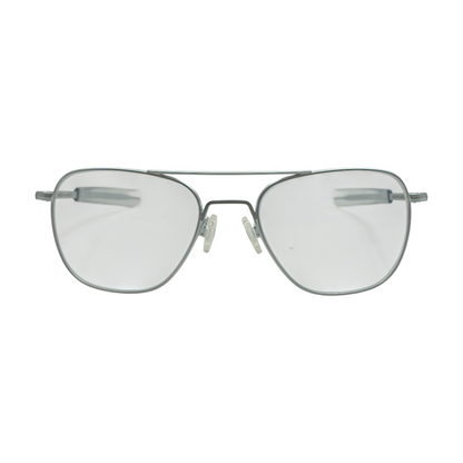 Silver Matte Aviator Prescription Eyewear