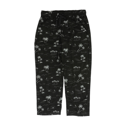 Black Tropical Pajama Bottom