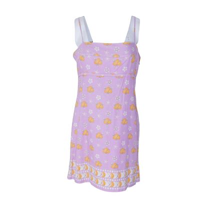 Purple Print Mini Dress