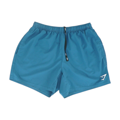 Blue Solid Active Shorts