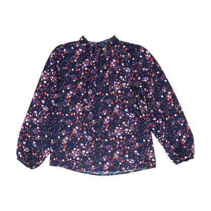 Navy Floral Blouse