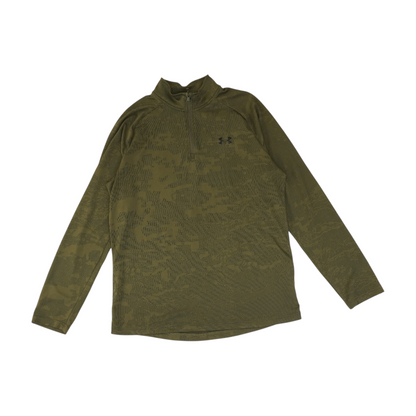 Green Solid 1/4 Zip Pullover