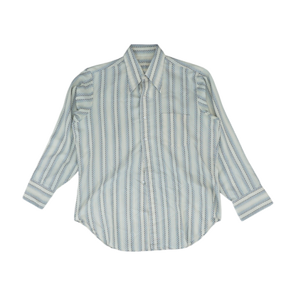 Ivory Striped Long Sleeve Button Down