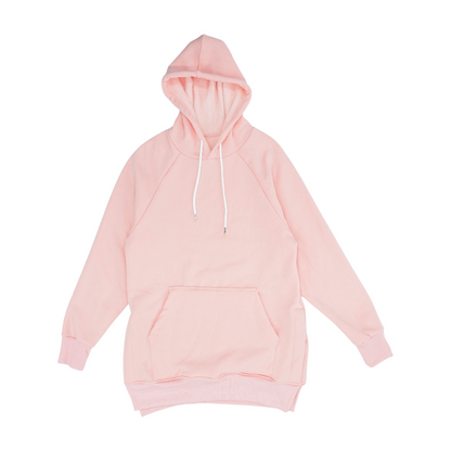 Pink Solid Hoodie Pullover