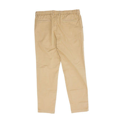 Khaki Solid Casual Pants