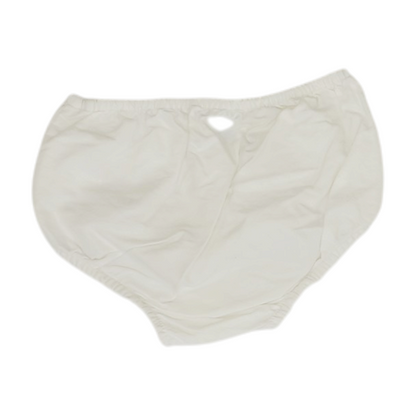White Solid Knit Shorts