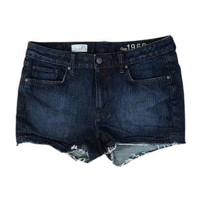 Indigo Solid Denim Shorts
