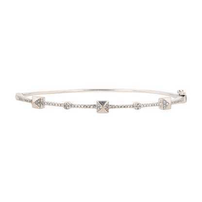 1/5 ctw 14K White Gold Diamond Bangle Bracelet