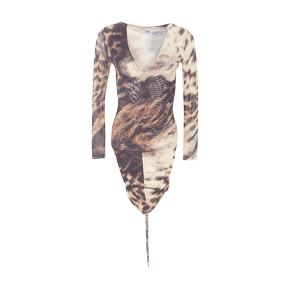 Multi Abstract Midi Dress