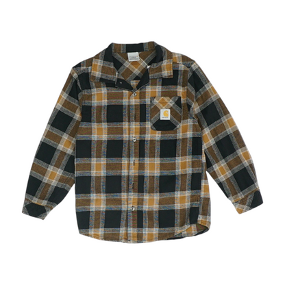 Brown Check Flannel Button Down