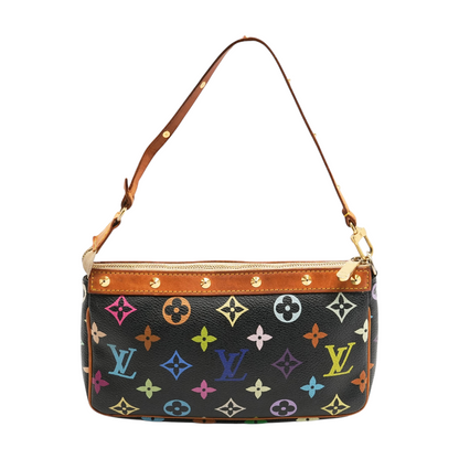 Black Pochette Accessoires in Multicolore Monogram Canvas