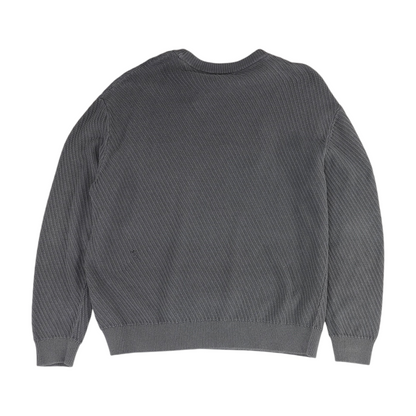 Gray Solid Pullover Sweater