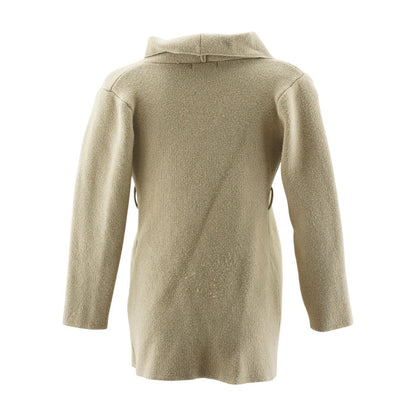 Tan Solid Cardigan Sweater