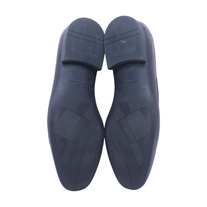 Leather Loafer with Gancini Ornament in Black