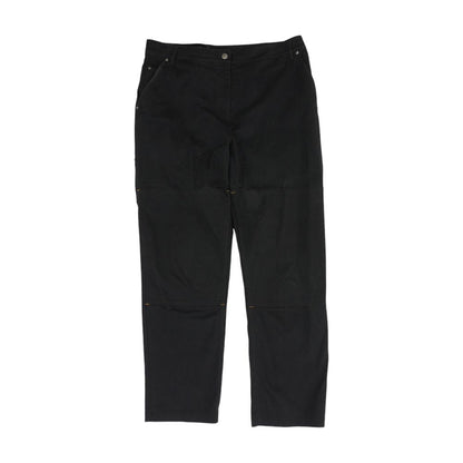 Black Solid Cargo Pants