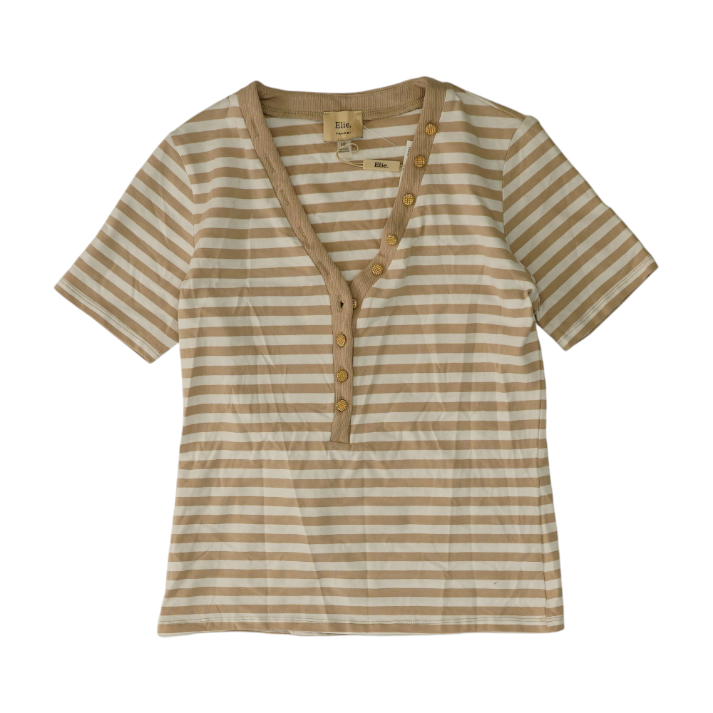 Beige Striped Blouse