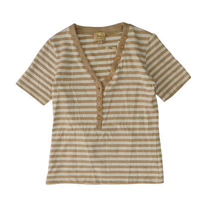 Beige Striped Blouse