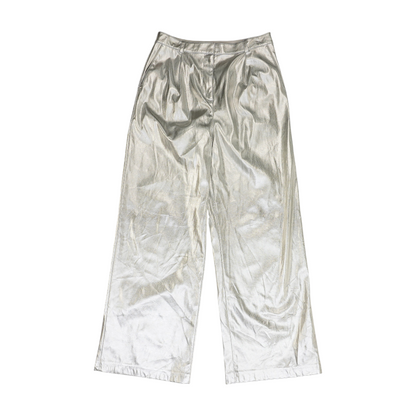 Silver Wide Leg Pants
