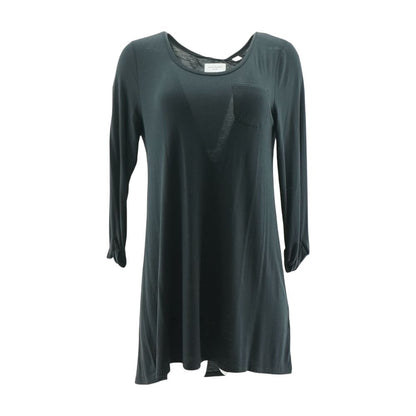 Black Solid Mini Dress