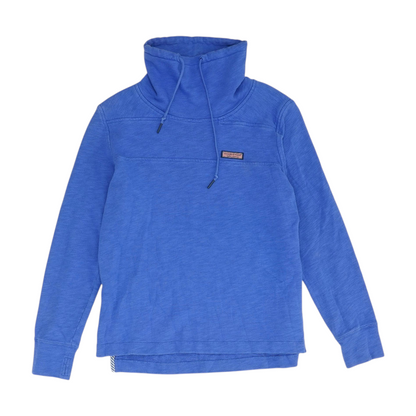Blue Solid Sweatshirt Pullover