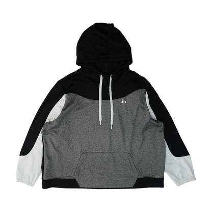 Gray Color Block Hoodie Pullover