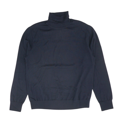 Navy Solid Pullover Sweater