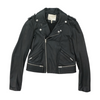 Black Solid Leather Jacket