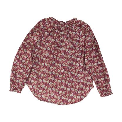 Burgundy Floral Long Sleeve Button Down