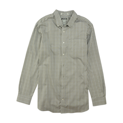 Gray Tall Plaid Long Sleeve Button Down