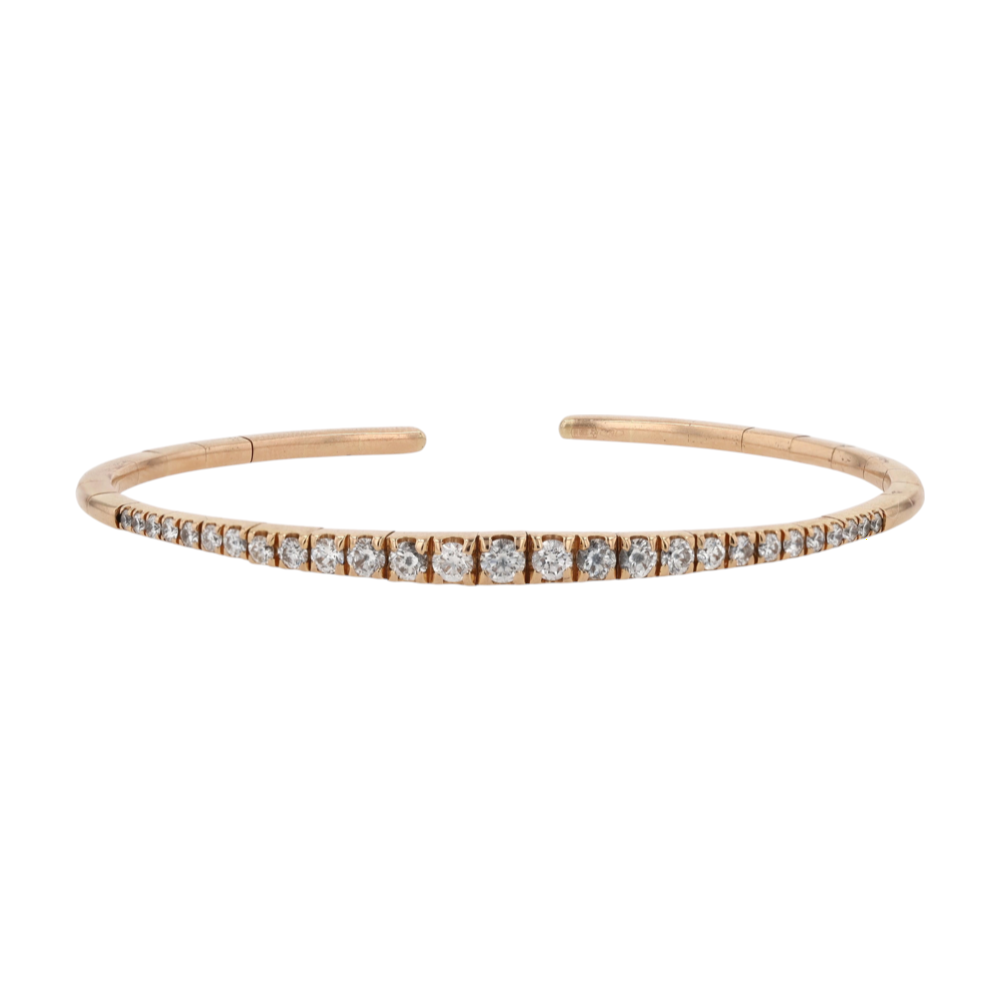 1 1/5 ctw 18K Yellow Gold Diamond Cuff Bracelet