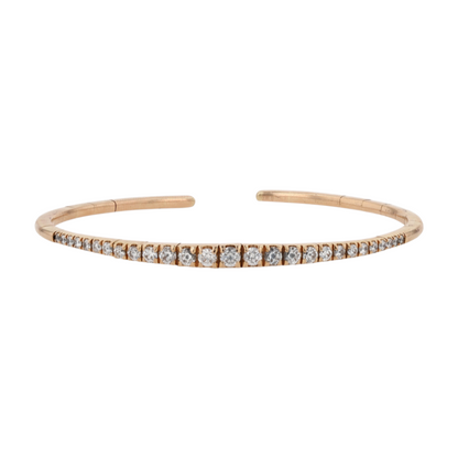 1 1/5 ctw 18K Yellow Gold Diamond Cuff Bracelet