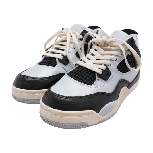 Jordan 4 Retro Gray Leather Athletic Shoes