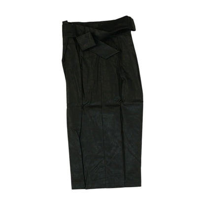 Black Solid Midi Skirt