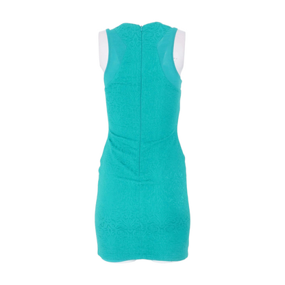 Green Print Mini Dress