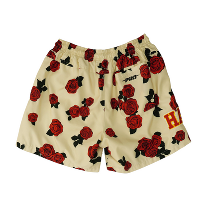 Beige Atlanta Hawks Floral Active Shorts