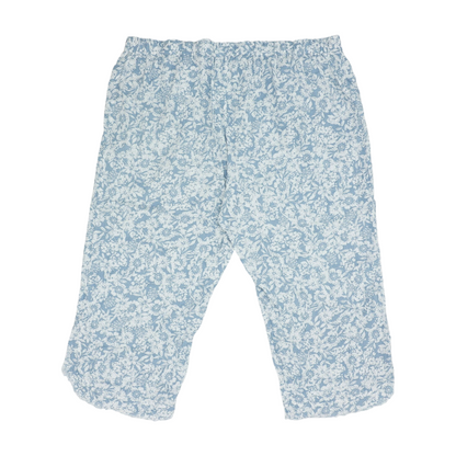 Blue Plus Floral Wide Leg Pants