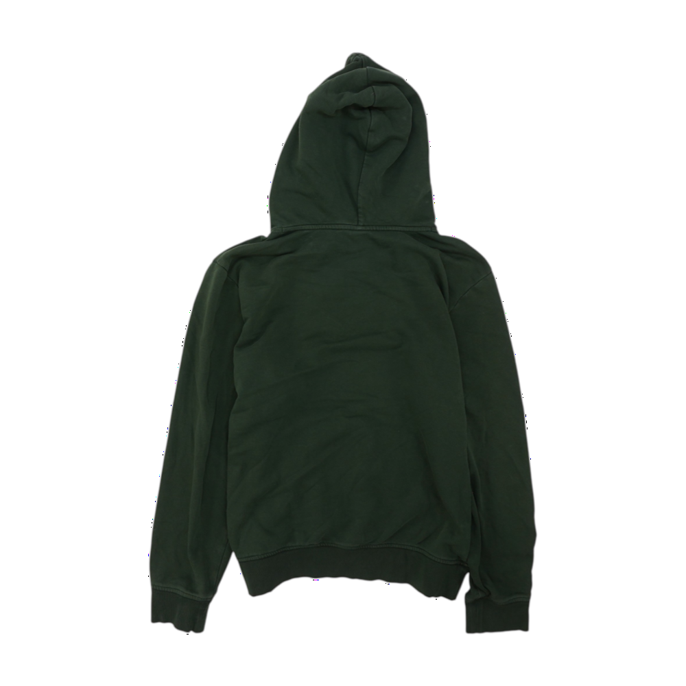 Green Solid Hoodie Pullover