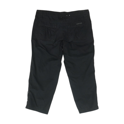Navy Solid Chino Capris