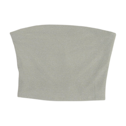 Silver Cropped Blouse