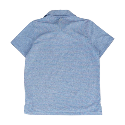 Blue Striped Short Sleeve Polo